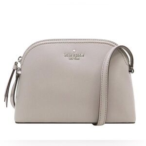 Preloved Like New Kate Spade Peggy Patterson Drive Leather Gray Crossbody Purse